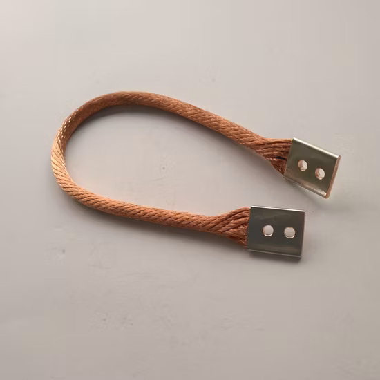 Câble de batterie marin de jauge de connecteurs tressés en cuivre flexibles isolés et assemblage de cosses étamées